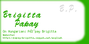 brigitta papay business card